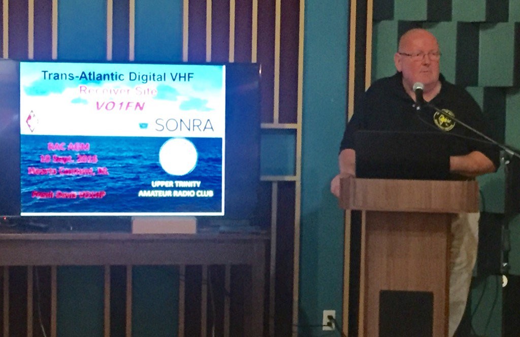 RAC Vice-President and SONRA President Doug Mercer, VO1DTM