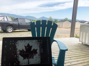 This morning's blogging chair.