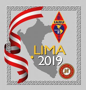 Logo for Lima 2019 meeting of the XX General Assembly of IARU Region 2