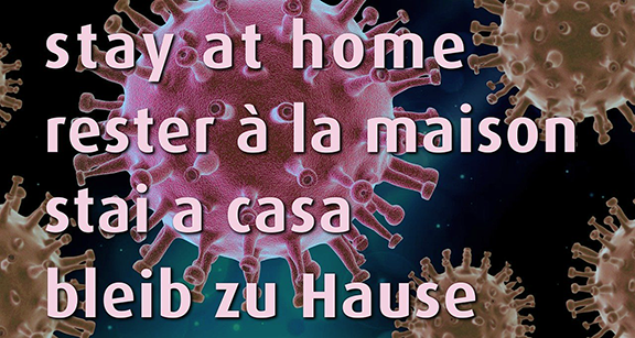 "Stay at Home" graphic