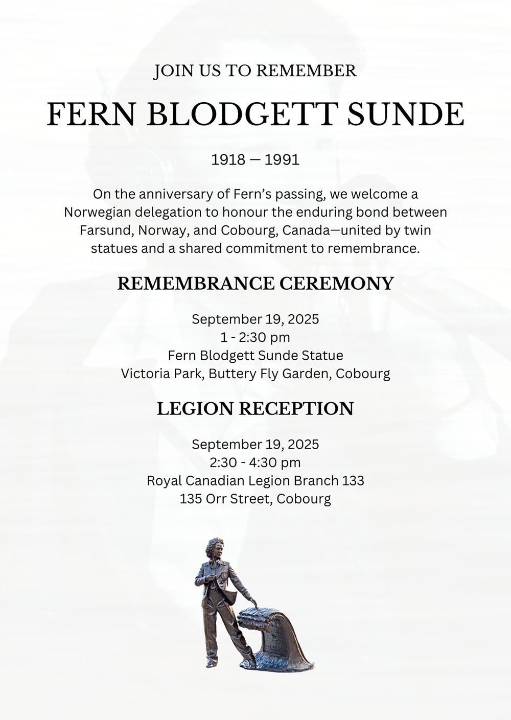 Fern Blodgett Sunde Community Remembrance Poster