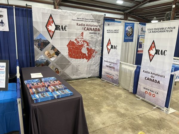 The RAC Booth is all set up and ready for visitors.