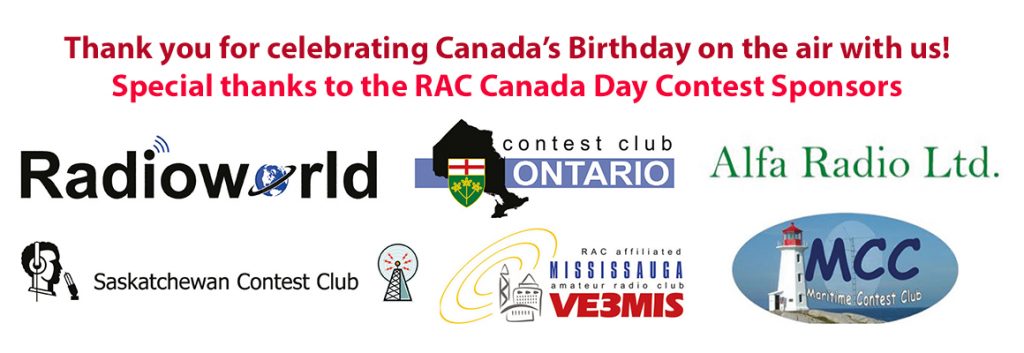 Thank you to RAC Canada Day Contest 2019 sponsors and participants