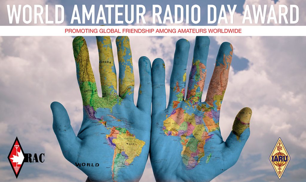 World Amateur Radio Day 2020 RAC certificate promo